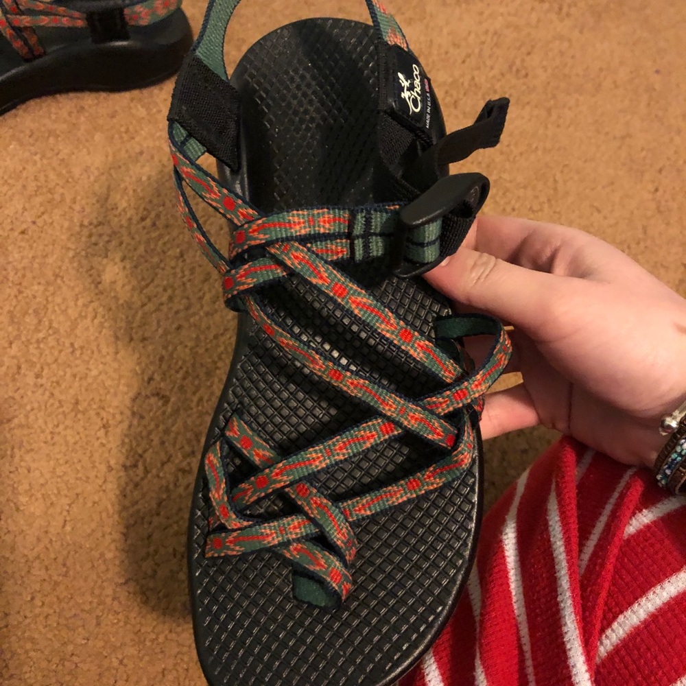 Chaco sandals with toe strap